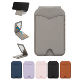 M101 Magsafe Super Magnetic Rotating PU Leather Stand with Mirror & Card Holder