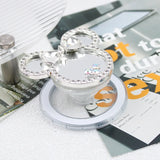 M46  Magnetic Mickey Mirror Phone Holder- Mickey Head Magnetic Transparent Airbag Bracket Rhinestone Trim Telescopic Air Cushion Mobile Phone Holder