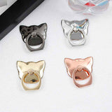 [MOQ 100/ color ] Kapuda animal Shaped cute Folding Stand, Creative Electroplated Mobile Phone Holder,Universal 360 Rotation Finger Grip Ring Kickstand Compatible Various Mobile Phones
