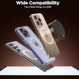 M83 Magnetic mobile phone ring holder 360° rotating metal buckle bracket portable folding ultra-thin