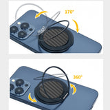 M83 Magnetic mobile phone ring holder 360° rotating metal buckle bracket portable folding ultra-thin