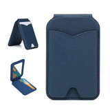 M101 Magsafe Super Magnetic Rotating PU Leather Stand with Mirror & Card Holder