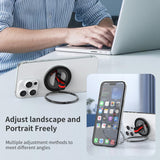 360° rotation phone ring holder,foldable magnetic phone stand,stylish phone grip with click sound