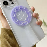 M47 Magnetic Phone Holder Silicone Transparent Suction Cup Magnetic Phone Holder-High Quality Silicone Handle Suction Cups, Strong Adsorption Ability