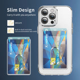 M91 Vertical Card Magnetic Ring, Dual SIM PC Scratch-Resistant, High Translucent Nude Mobile Phone Case Accessories, Magnetic Attraction, Suitable For Apple and Samsung
