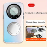 M55 Double-Sided Magnetic 360° Rotating Mobile Phone Holder for MagSafe Special Finger Ring Buckle Gear Acoustic Decompression Desktop