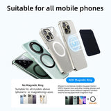 M95 Foldable Phone Stand Holder Pocket Cell Phone Video Tripod Magnetic Smartphone Desk Stand Vegan Leather Vlog Stick For iPhone