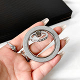 M51 Magsafe Strong Magnetic Metal 360 Degree Rotation Diamond Powder Mobile Phone Ring Clasp Bracket Apple Android Universal