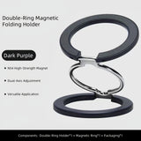 M99 Metal Doublel-Sided Magsafe Phone Stand: 360° Rotatable, Universal for Apple/Android, High-Strength Magnetic Desktop Mount