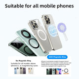 M47 Magnetic Phone Holder Silicone Transparent Suction Cup Magnetic Phone Holder-High Quality Silicone Handle Suction Cups, Strong Adsorption Ability