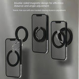 M99 Metal Doublel-Sided Magsafe Phone Stand: 360° Rotatable, Universal for Apple/Android, High-Strength Magnetic Desktop Mount