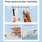 M53 Magnetic Phone Ring Holder Luxury Glitter or Skin-Feeling Magnetic Ring Double-Sided Metal for Magnet 360° Stand Phone Holder for iPhone 16 15 14 13 12