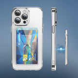 M91 Vertical Card Magnetic Ring, Dual SIM PC Scratch-Resistant, High Translucent Nude Mobile Phone Case Accessories, Magnetic Attraction, Suitable For Apple and Samsung