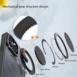 M55 Double-Sided Magnetic 360° Rotating Mobile Phone Holder for MagSafe Special Finger Ring Buckle Gear Acoustic Decompression Desktop