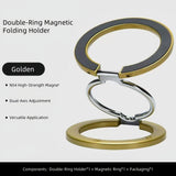 M99 Metal Doublel-Sided Magsafe Phone Stand: 360° Rotatable, Universal for Apple/Android, High-Strength Magnetic Desktop Mount