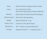 M80 Magnetic Ring Buckle Phone Holder with Portable Wristband, Portable Mobile Phone Accessories, Multifunctional Mobile Phone