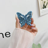 [MOQ 100/ color ] Kapuda  ABS Butterfly Wing Shaped Folding Stand, Silver/Black/Green/Pink/Purple, Creative Electroplated Mobile Phone Holder