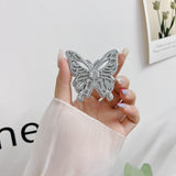 [MOQ 100/ color ] Kapuda  ABS Butterfly Wing Shaped Folding Stand, Silver/Black/Green/Pink/Purple, Creative Electroplated Mobile Phone Holder