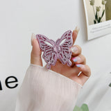 [MOQ 100/ color ] Kapuda  ABS Butterfly Wing Shaped Folding Stand, Silver/Black/Green/Pink/Purple, Creative Electroplated Mobile Phone Holder