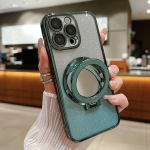 [MOQ 100/ color ] Kapuda Glitter mirror magnet phone holder/phone grip/phone cradle , universal