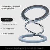 M99 Metal Doublel-Sided Magsafe Phone Stand: 360° Rotatable, Universal for Apple/Android, High-Strength Magnetic Desktop Mount