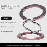 M99 Metal Doublel-Sided Magsafe Phone Stand: 360° Rotatable, Universal for Apple/Android, High-Strength Magnetic Desktop Mount